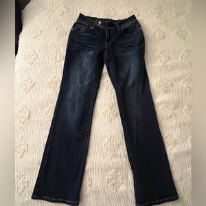 Flamingals Women's Boot-Cut Dark Blue Jeans size S